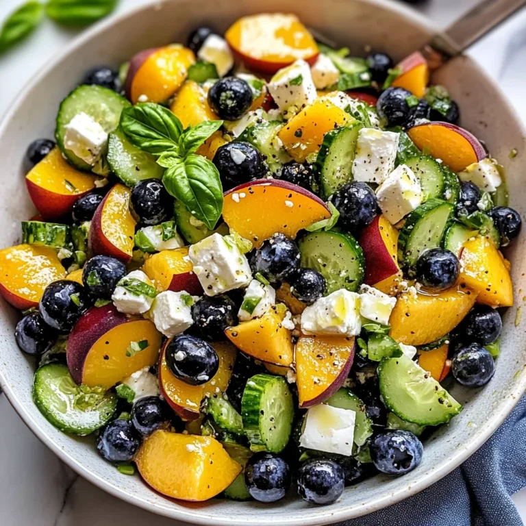 Blueberry Peach Feta Salad