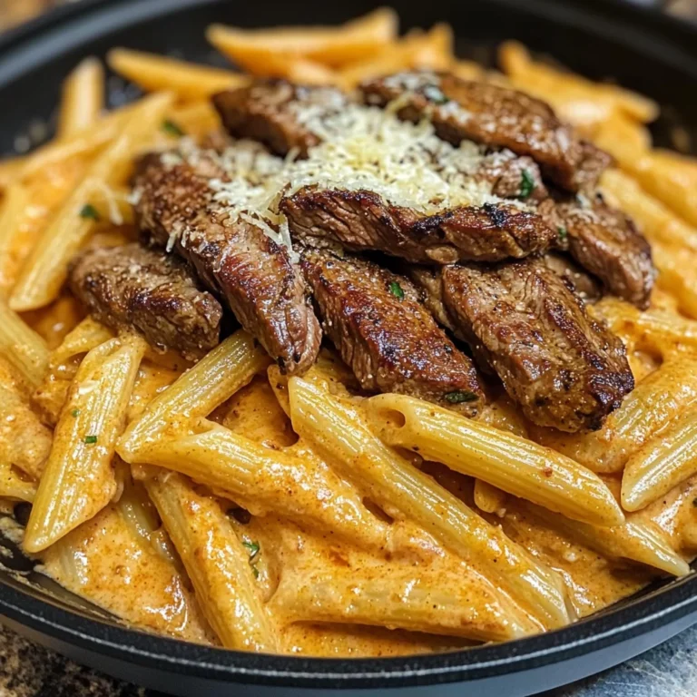 Creamy Cajun Steak & Cheddar Penne Skillet