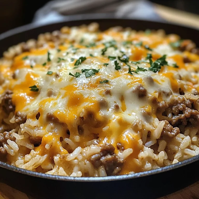 Garlic Butter Beef And Rice Skillet