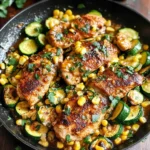 Garlic Butter Chicken with Zucchini and Corn - One-Pan, 30-Minute Meal