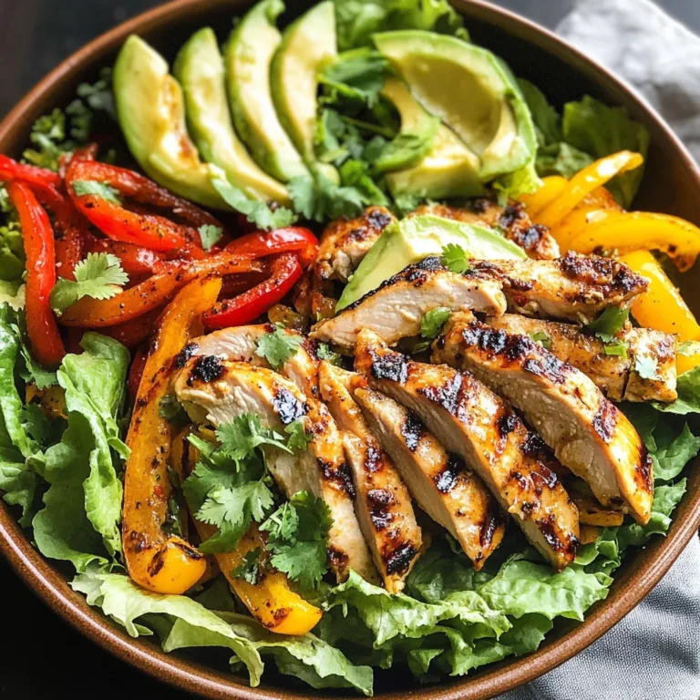 Grilled Chili Lime Chicken Fajita Salad