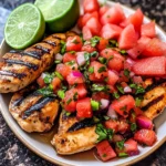 Grilled Honey Lime Chicken with Watermelon Salsa