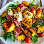 Grilled Nectarine Burrata Prosciutto Salad
