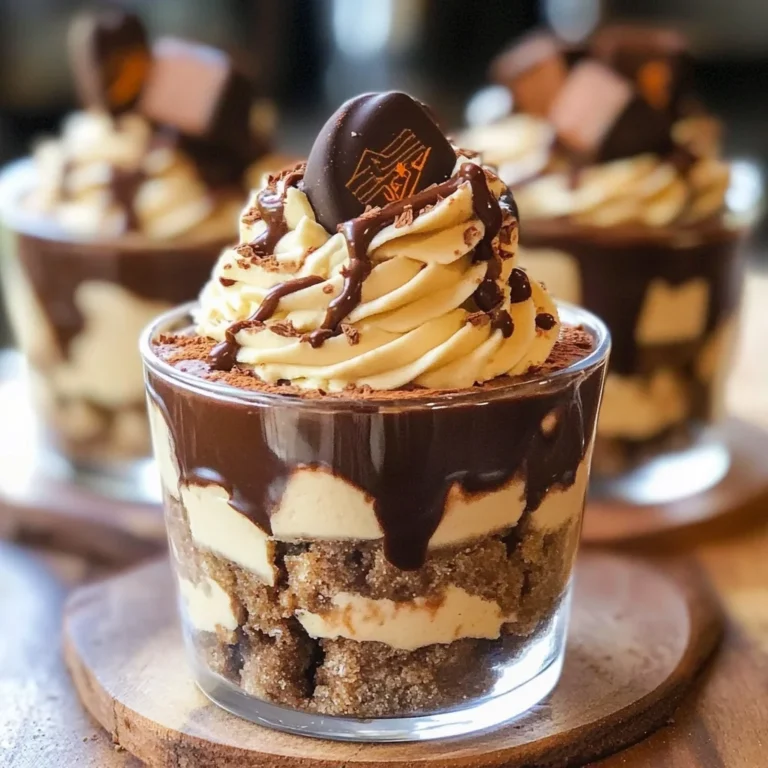 Mini Reese's Chocolate Peanut Butter Cheesecake Trifles