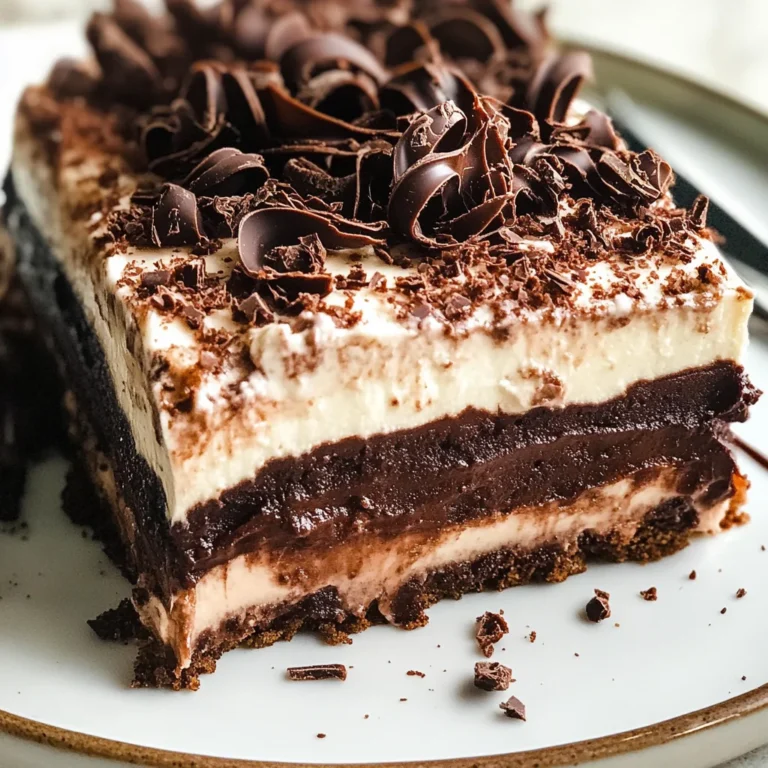 No Bake Chocolate Lasagna