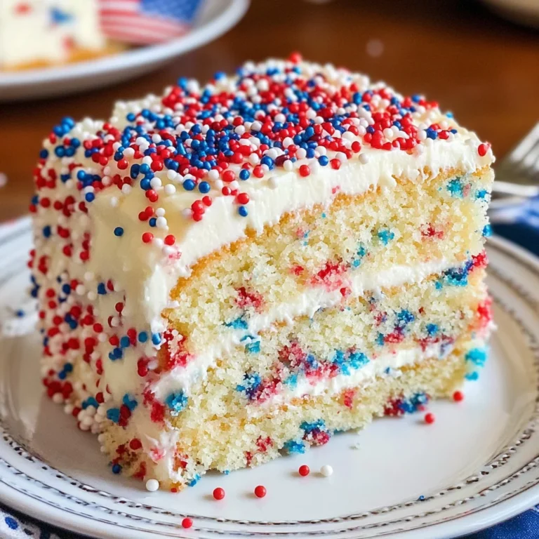 Patriotic Funfetti Cake