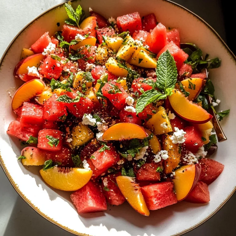 Peach Watermelon Salad Recipe