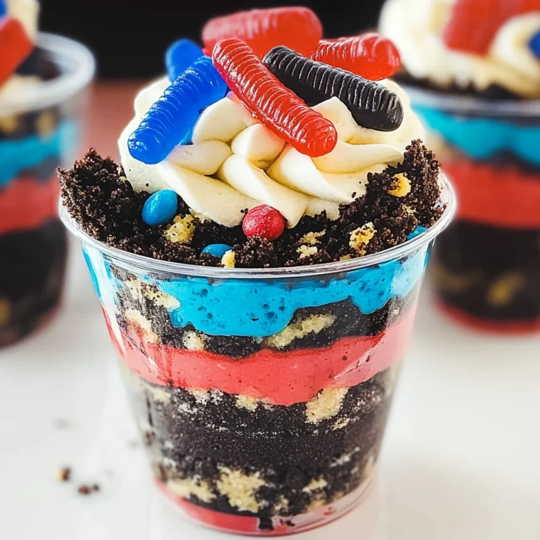 Red, White and Blue Dirt Cups