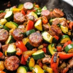 Skillet Sausage and Zucchini