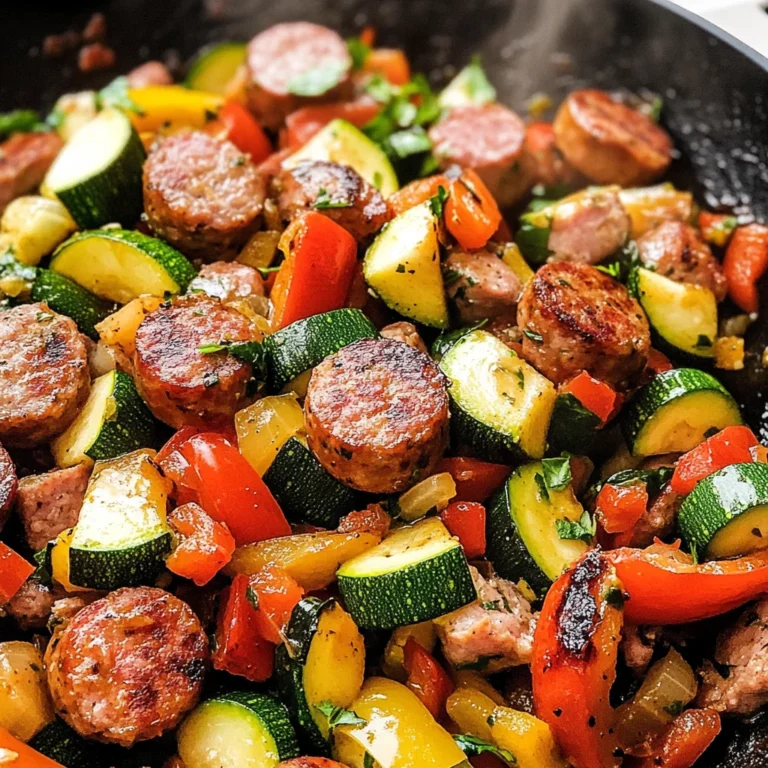 Skillet Sausage and Zucchini
