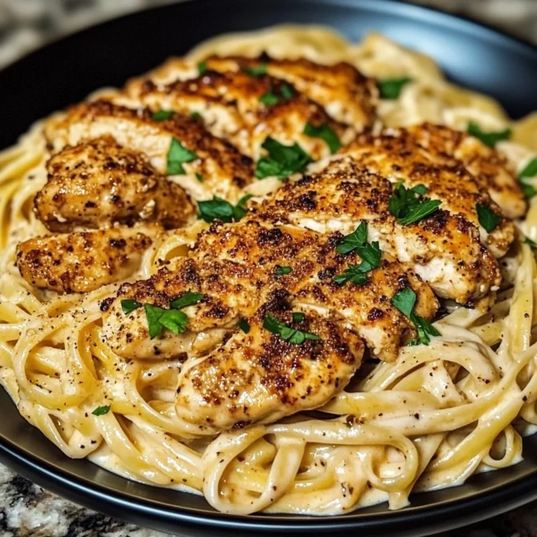 Spicy Cajun Chicken Linguine In Creamy Garlic Parmesan Sauce