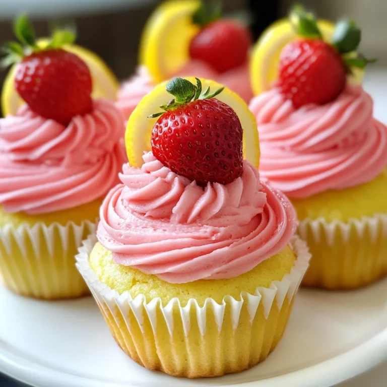 Strawberry Lemonade Cupcakes