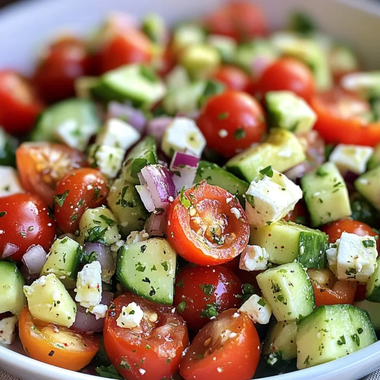 Tomato, Cucumber, Avocado Salad