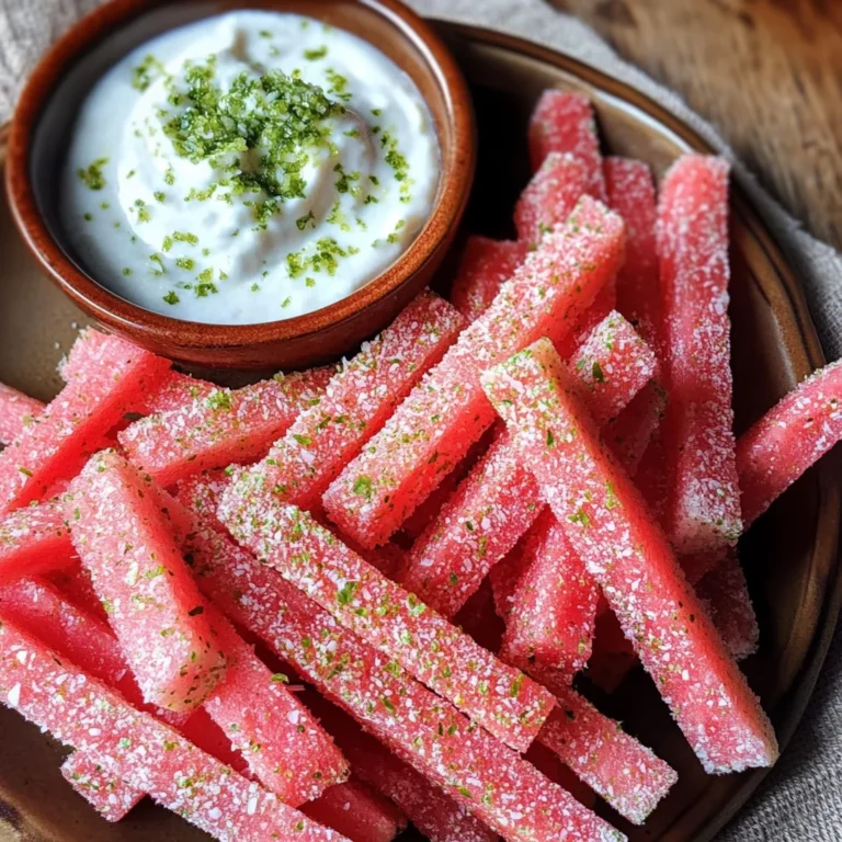Watermelon Fries with Coconut Lime Dip | Healthy Summer Snack!