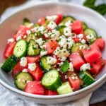 Watermelon Salad with Cucumber and Feta