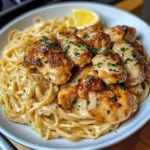 Zesty Lemon Butter Chicken Served