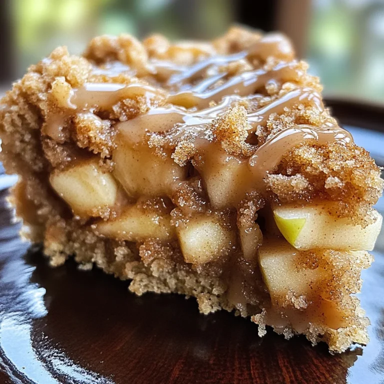 Apple Crumb Cake with Cinnamon Apple Drizzle