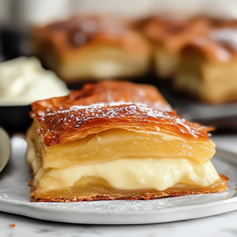 Apple Mille Feuille with Vanilla Custard (gluten-free)