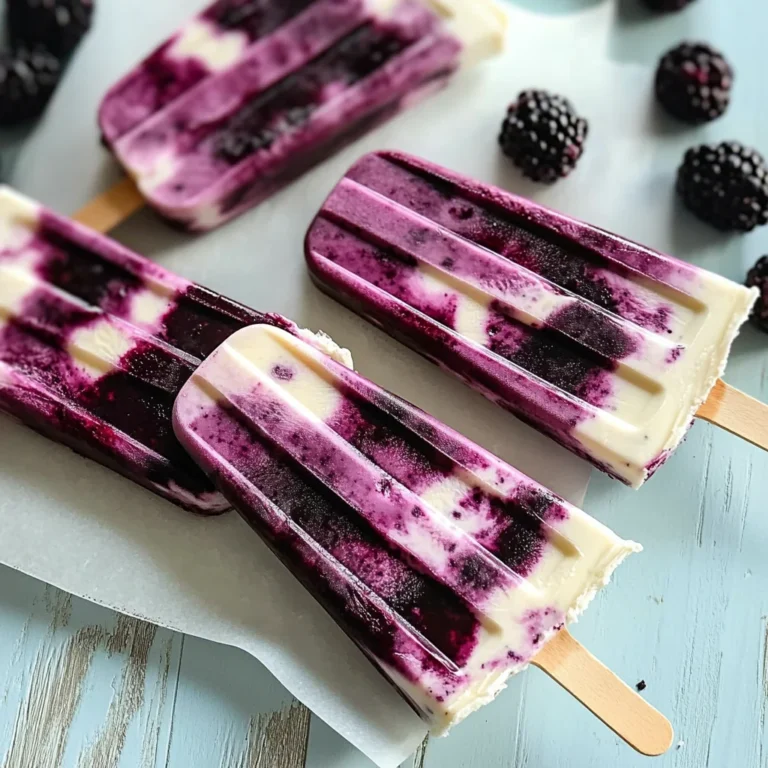 Blackberry Lime Cheesecake Popsicles