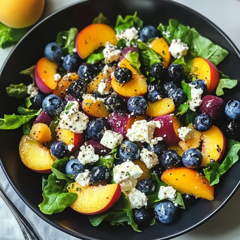 Blueberry Peach Feta Salad