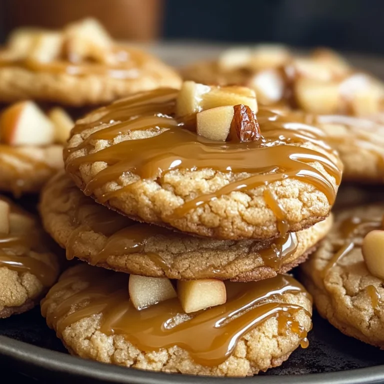 Caramel-Drizzled Apple Cinnamon Cookies