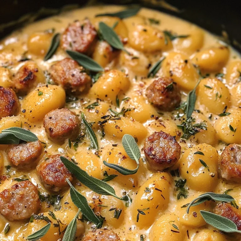 Creamy Butternut Squash Gnocchi with Sausage, Thyme, and Sage