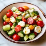 Fresh Cucumber Caprese Salad