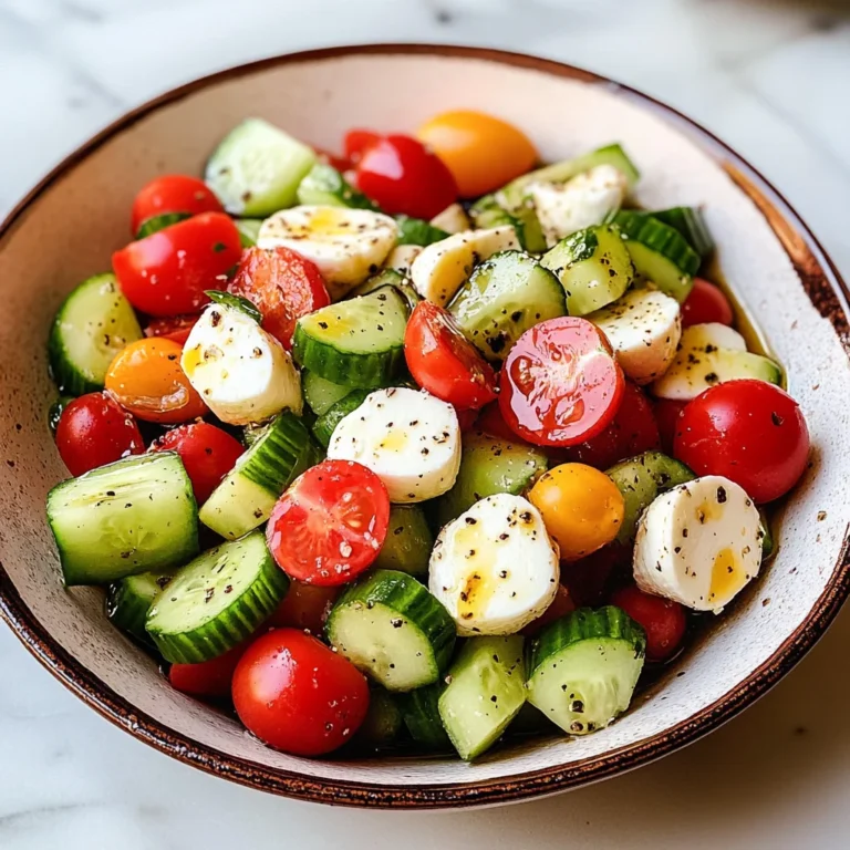 Fresh Cucumber Caprese Salad