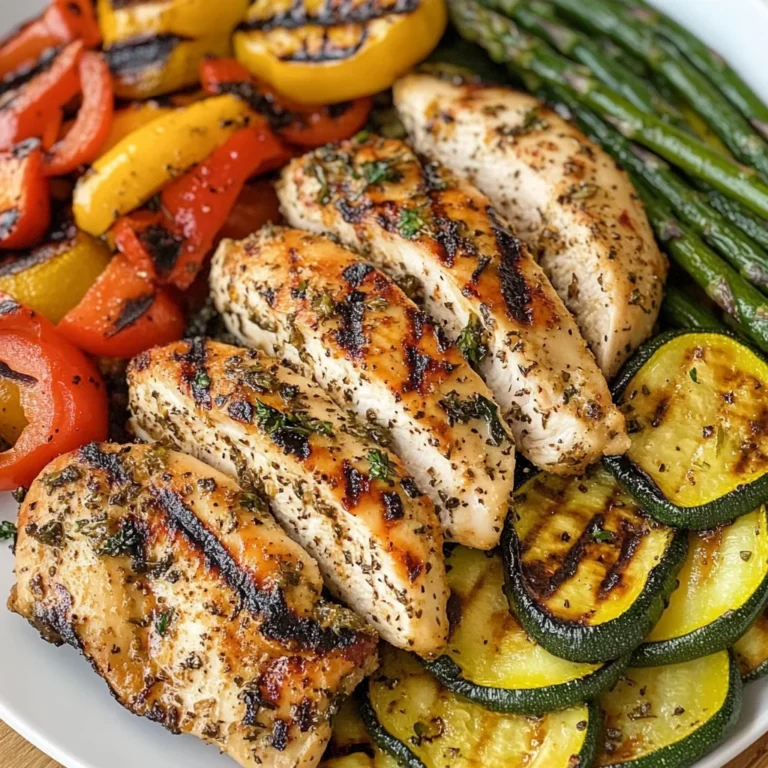 Grilled Garlic and Herb Chicken and Veggies
