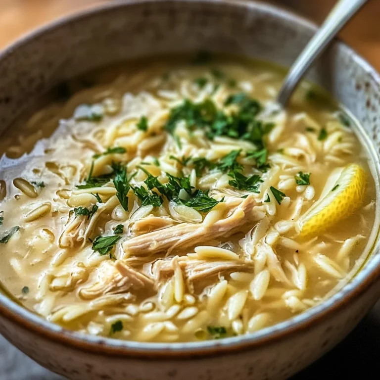 Mediterranean Lemon Chicken Soup