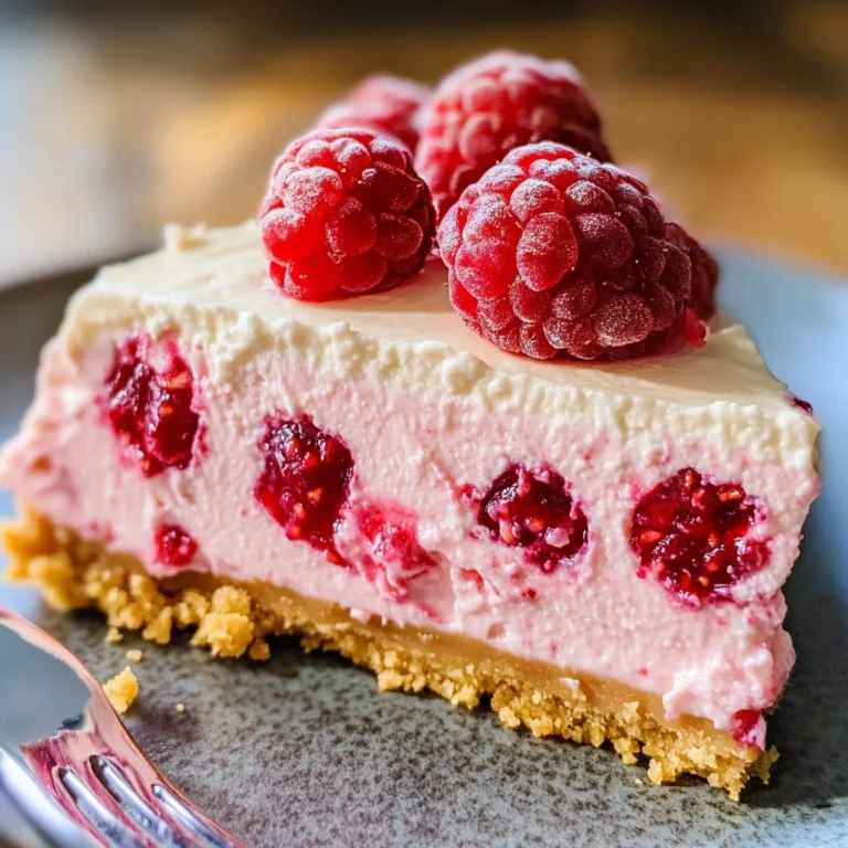 No Bake Raspberry Cheesecake