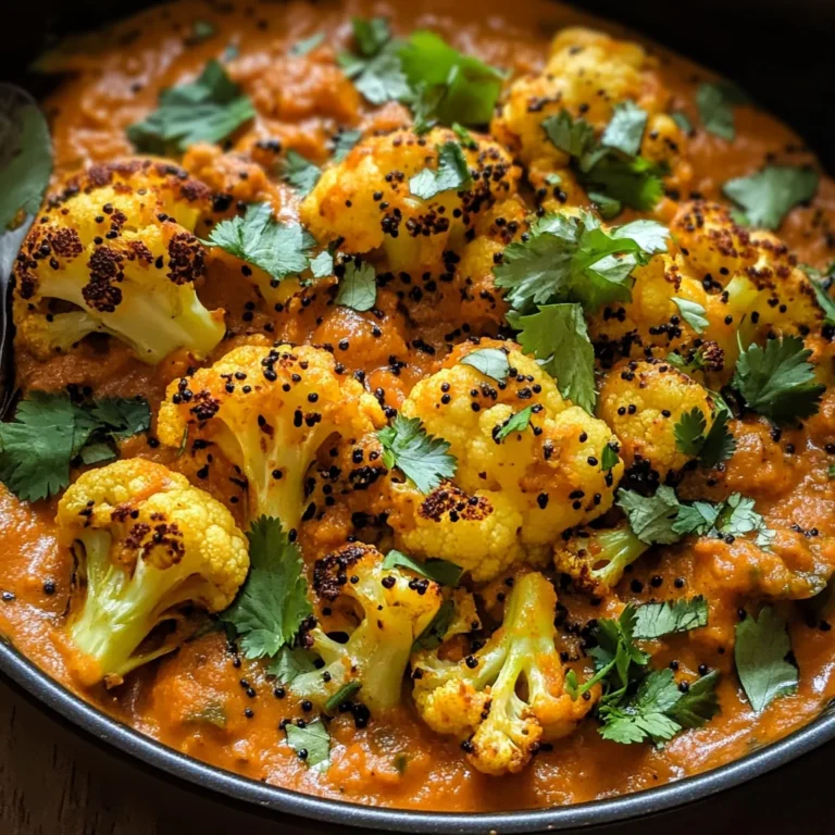 Spice-Roasted Cauliflower in Coconut Tomato Sauce with Lentils