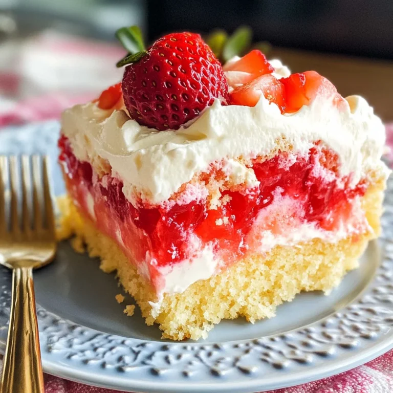 Strawberry Jello Poke Cake
