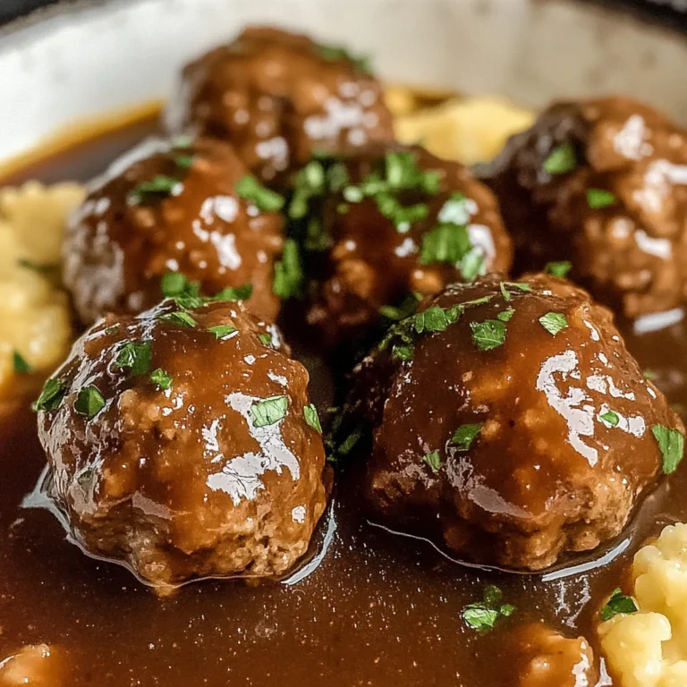 Tasty Slow Cooker Salisbury Steak Meatballs Recipe