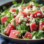 Watermelon Salad with Arugula, Feta, & Fresh Herbs