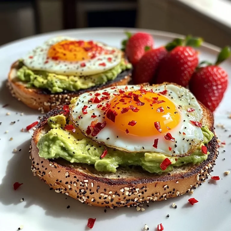 Avocado Egg Toast with Fresh Strawberries