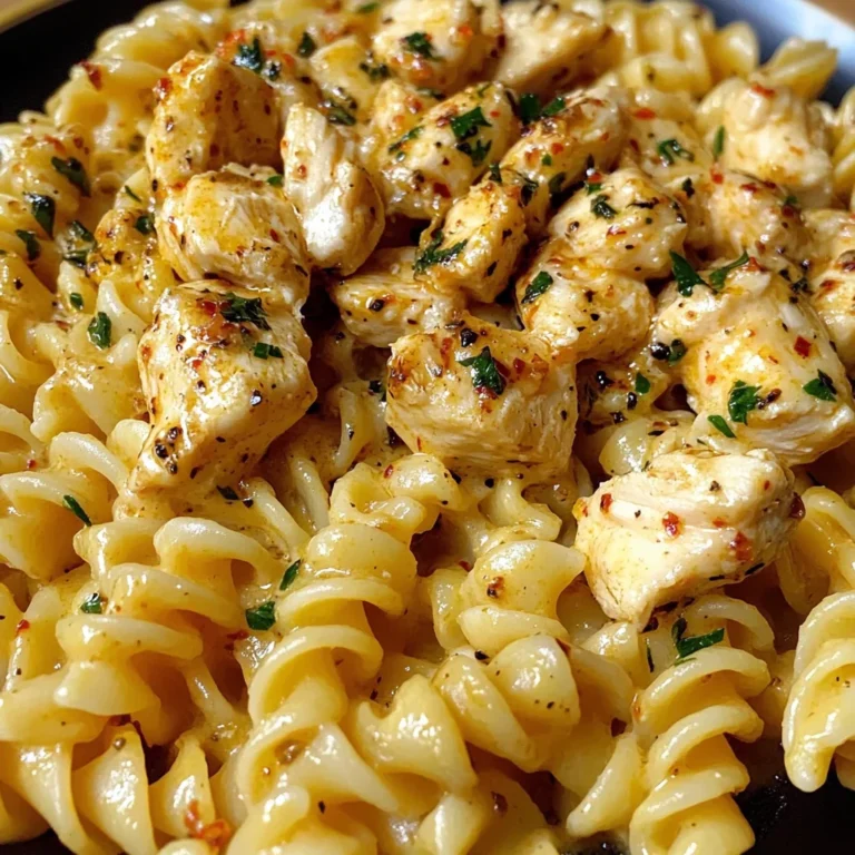 Cajun Chicken Rotini with Mozzarella Garlic Butter Sauce