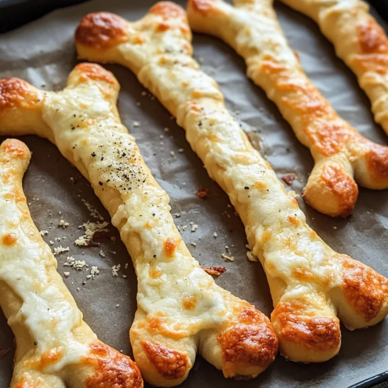 Cheesy Halloween Breadstick Bones