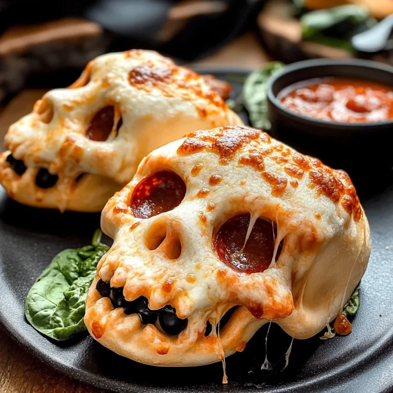 Cheesy Halloween Pizza Skulls