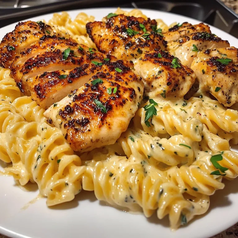Creamy Garlic Butter Chicken with Twisted Cheddar Pasta