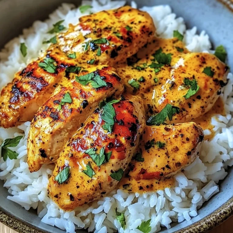 Creamy Peri-Peri Chicken Over Garlic Rice