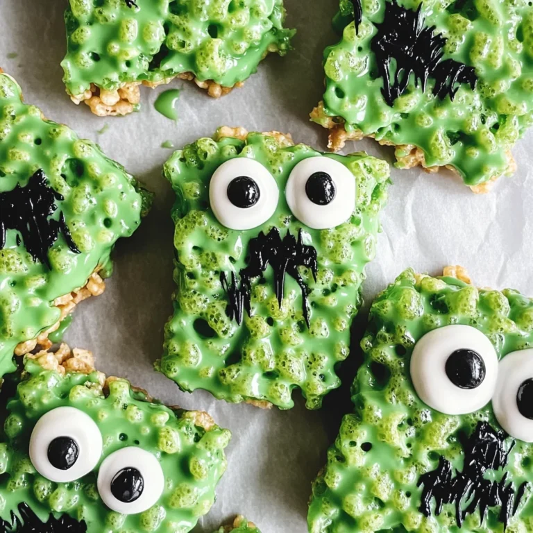 Frankenstein Halloween Rice Krispie Treats
