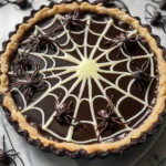 Halloween Chocolate Spiderweb Tart