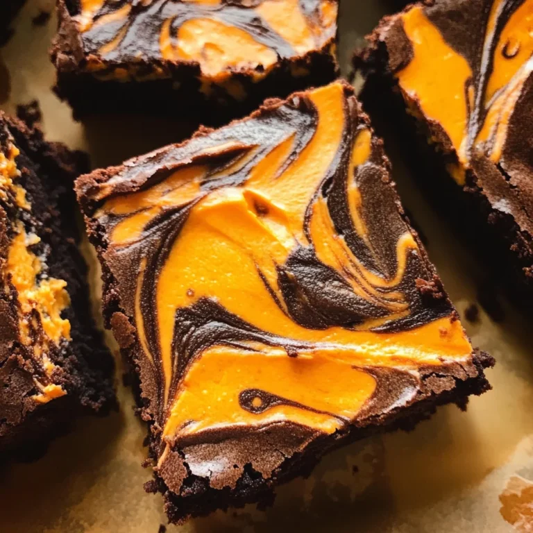 Halloween Cream Cheese Swirl Brownies