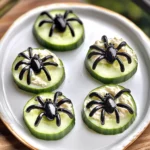 Keto Spider Cucumber Appetizer Bites