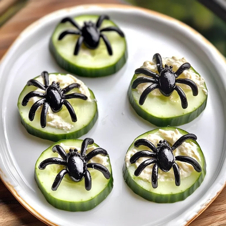 Keto Spider Cucumber Appetizer Bites