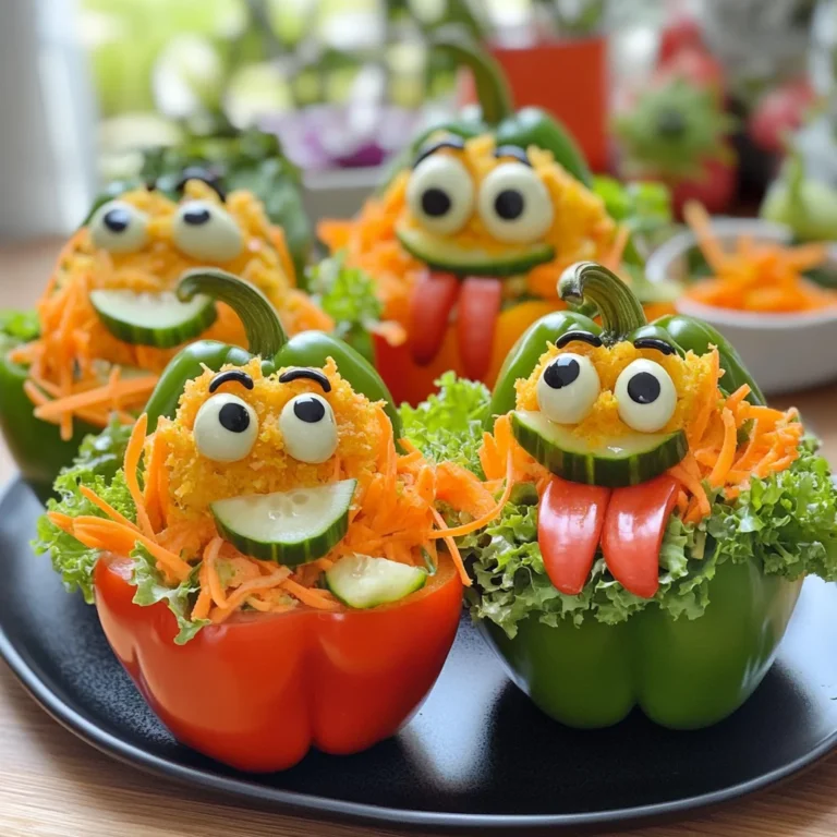 Monster Bell Pepper Salad Cups