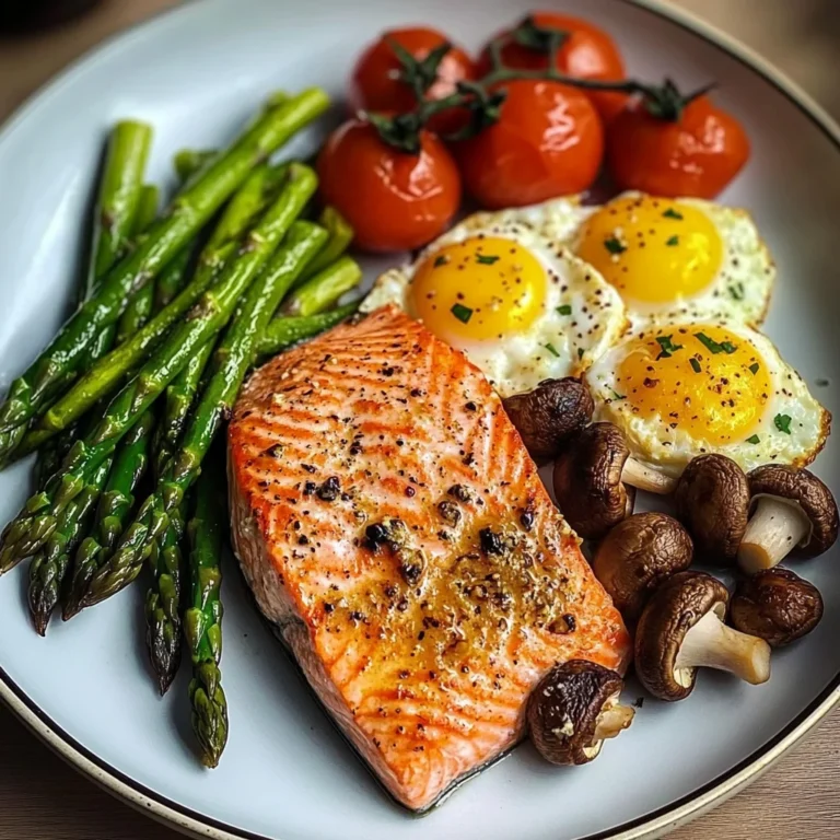 Nourishing Pan-Seared Salmon with Asparagus and Scrambled Eggs Recipe