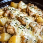 Slow Cooker Garlic Parmesan Chicken and Potatoes