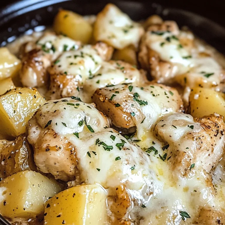 Slow Cooker Garlic Parmesan Chicken and Potatoes